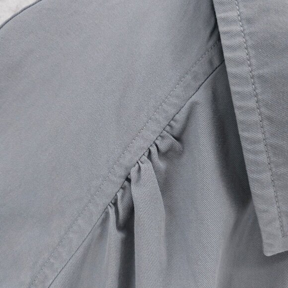 EVERLANE Gray Gathered Trench Coat Belted Size LARGE - Picture 4 of 7